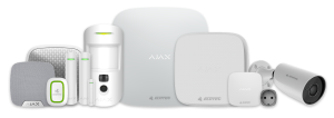 Elotec ajax sentralenhet sirene utendørssisrene assistanseknapp magnetkontakt glassbrudd detektor bevegelsesensot med kamera PIR optisk brannvarsler vannlekkasje sensor smartplugg utvendig kamera